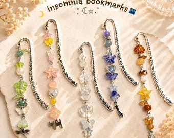 Insomnia Handmade Beaded Bookmark – Alloy, Resin, Glass, Ceramic Beads Charm