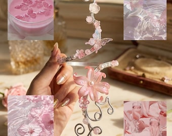 Handmade Summer Beaded Arm Cuff – Flower, Butterfly, Star Charms Summer Beach & Festival Jewelry