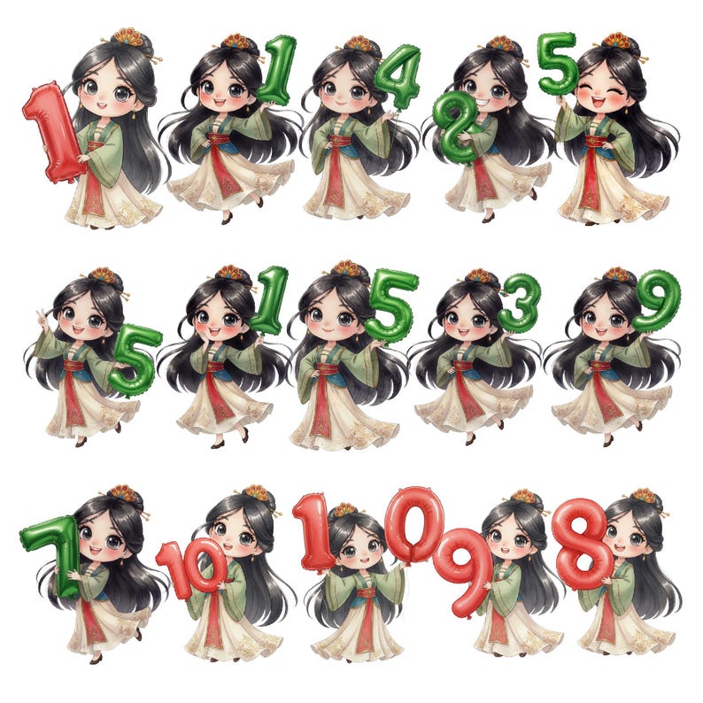 Princess Birthday Numbers 1 to 10 PNG Bundle, Pink Glitter Birthday ...