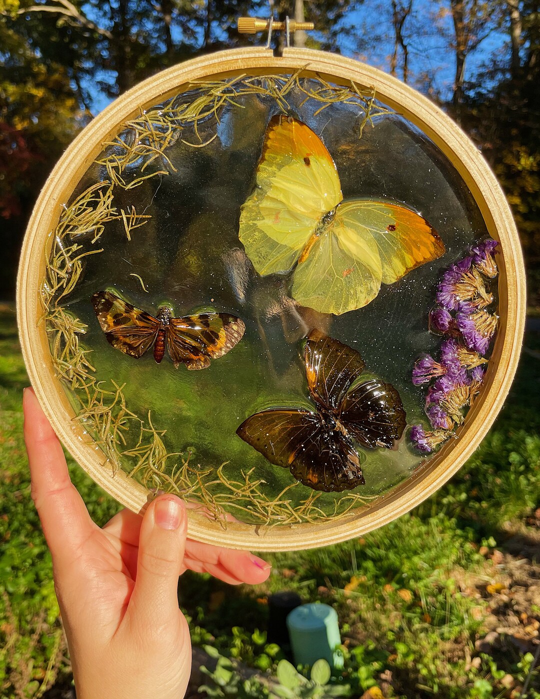 Trio Butterfly Resin Suncatcher Etsy