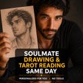 Soulmate Drawing & Tarot Reading Same Hour | Psychic Sketch of Future Spouse | Twin Flame Love Reading | Artistic Psychic product logo
