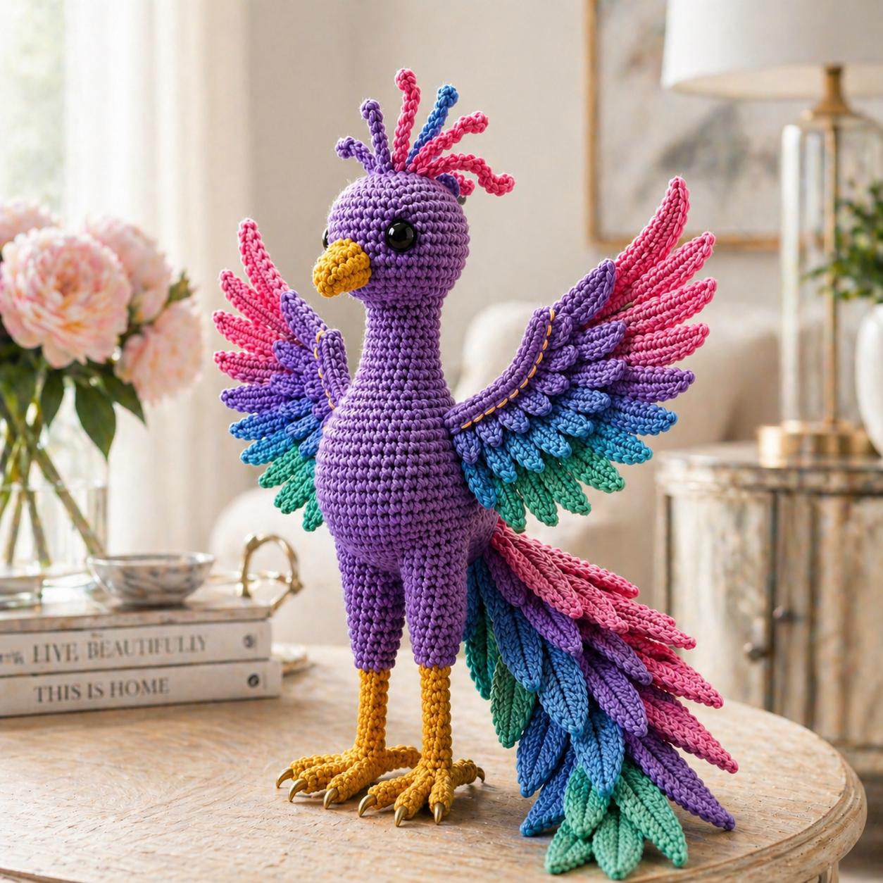 Rainbow Phoenix Amigurumi Crochet Pattern