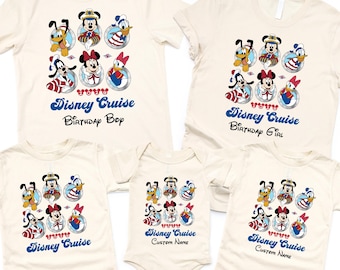 Custom Disney Family Cruise Shirts, Personalized Vacation Outfit, Matching Character Trip Tee, Nautical Holiday Gift Wear