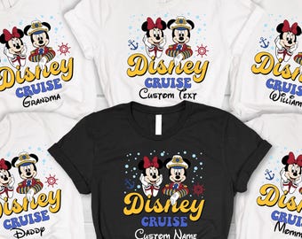 Disney Cruise Family Shirt, Mickey Minnie Personalized Tee, Matching Vacation Outfit, Custom Family Trip Gift