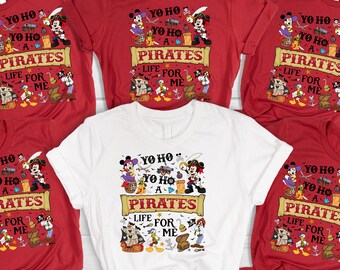 Mickey Minnie Pirate Cruise Family Shirt, Nautical Adventure Vacation Tee, Matching Holiday Travel Wear