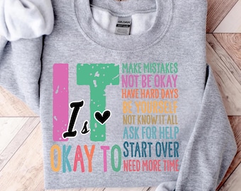 Retro Positive Sweatshirt, Mental Health Mom Hoodie, Cozy Mama Pullover