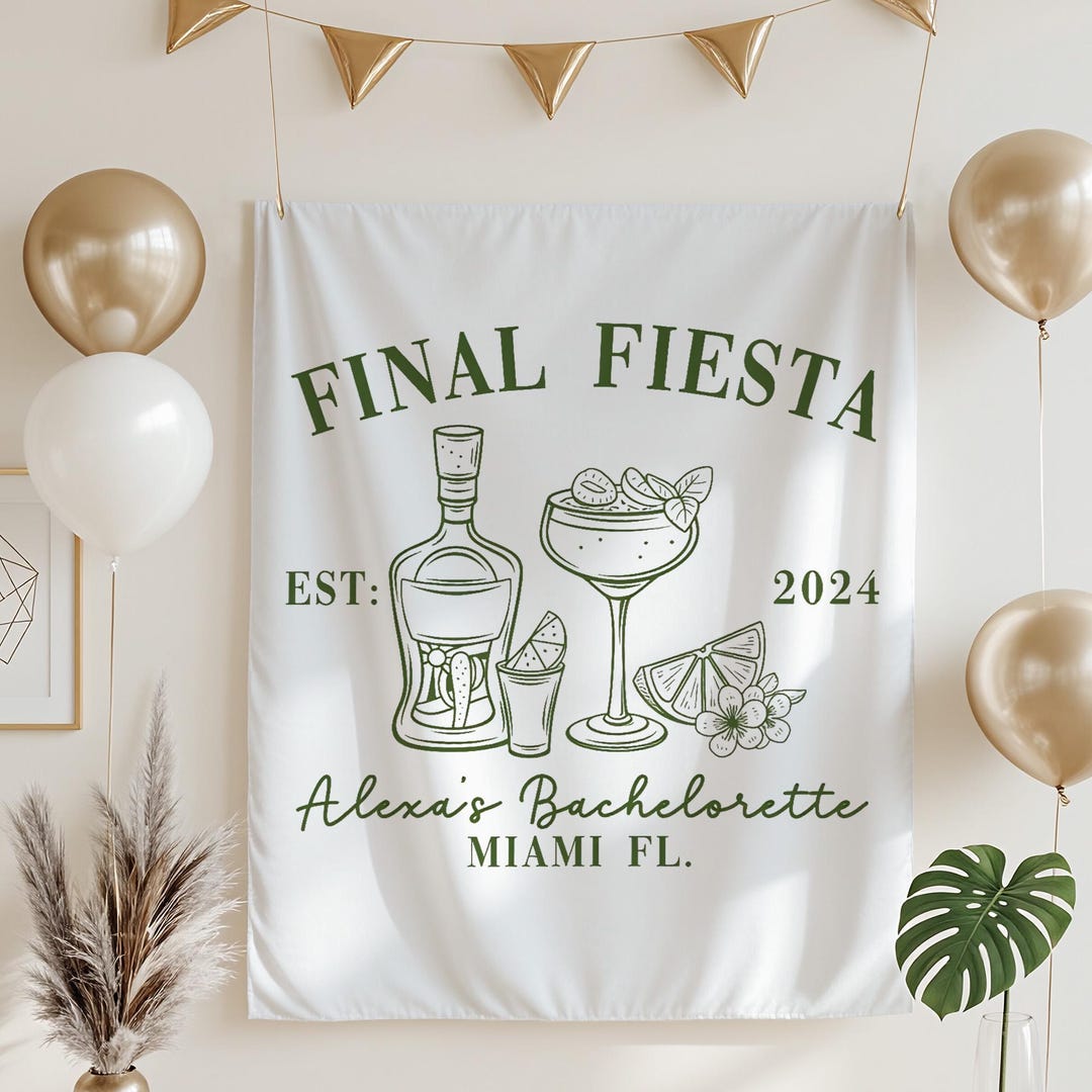 Final Fiesta Bachelorette Party Tapestry,margarita Tequila Theme Wall ...