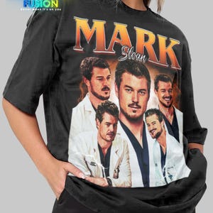 Limited Mark Sloan Shirt Eric Dane American Actor Graphic T-Shirt Unisex 90s Style FF170 image 1