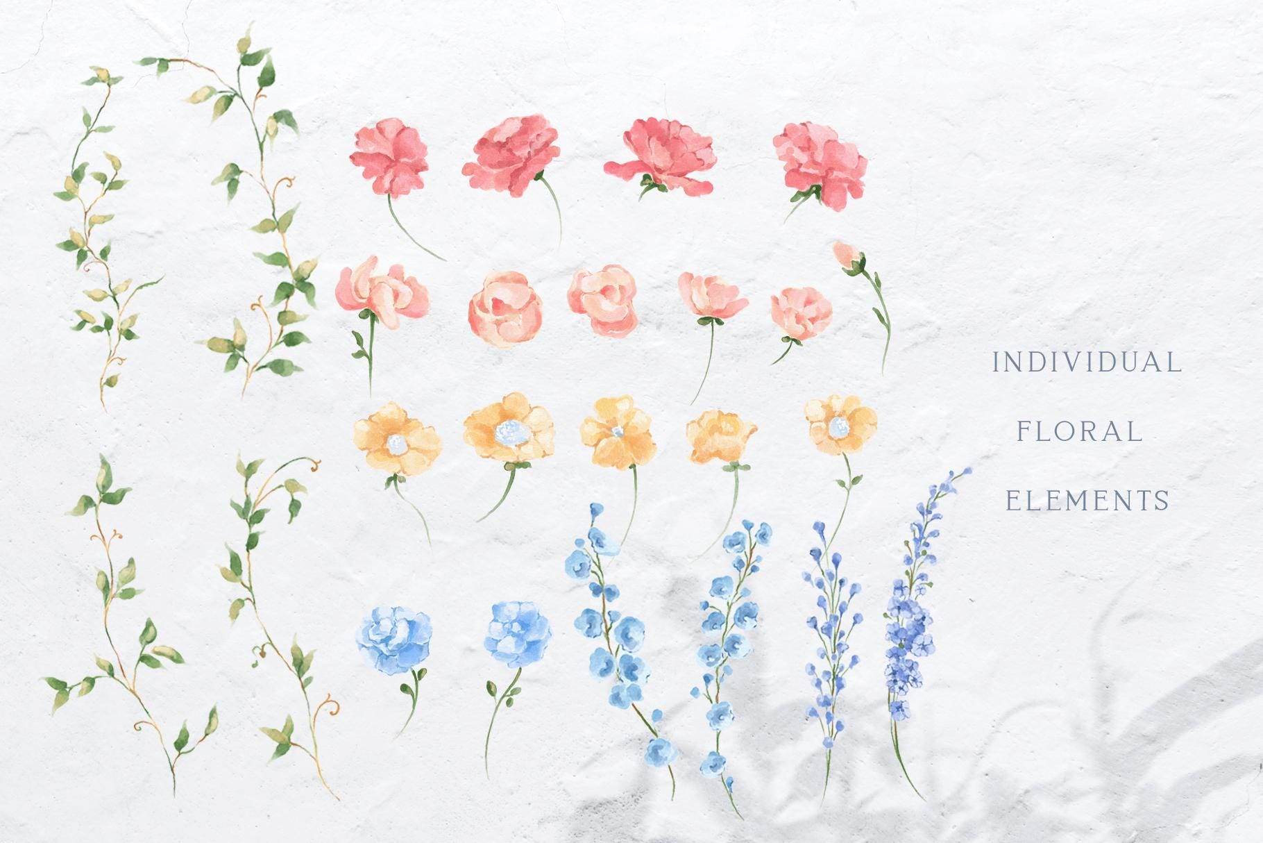 Hand Painted Watercolor Floral Wreath Clipart, Spring Wildflowers ...