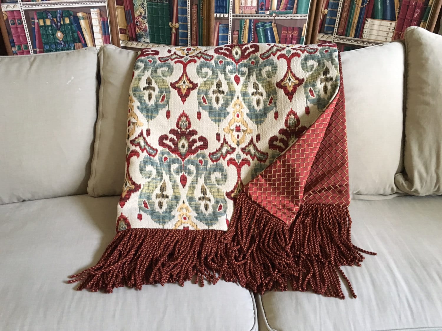 Ikat Throw Blanket Moroccan Blanket Ethnic Bedding African Etsy