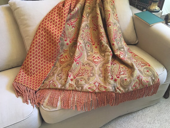 European Tapestry Throw Blanket Luxurious Bedding Posh | Etsy