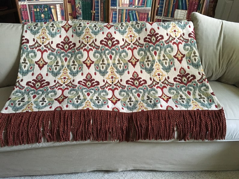 Ikat Throw Blanket Moroccan Blanket Ethnic Bedding African Etsy