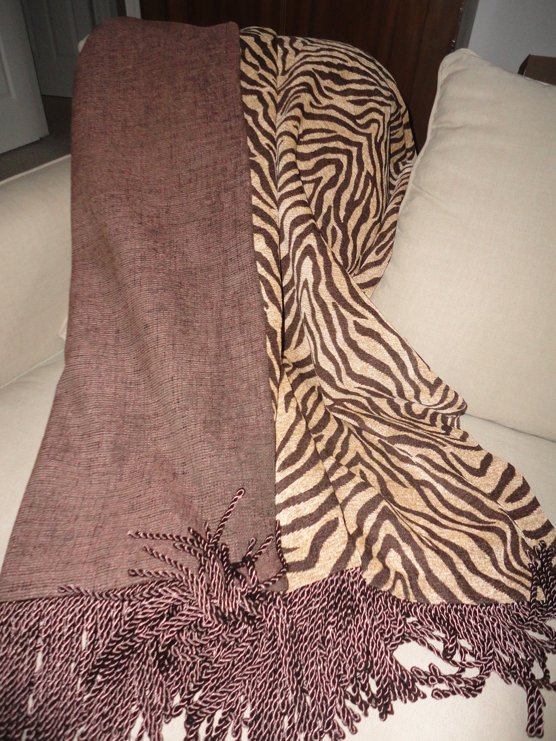 Animal Print Fleece Zebra Home Bed Sofa Blanket Throw 120 ...