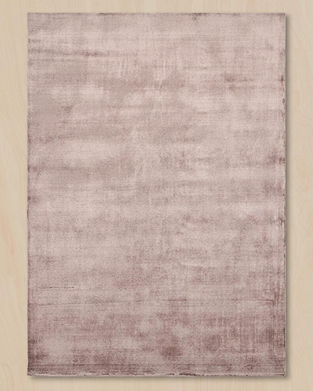 Handloom Tencel Silk Rug, Tip Sheared Silk Carpet, Blush Pink Modern ...