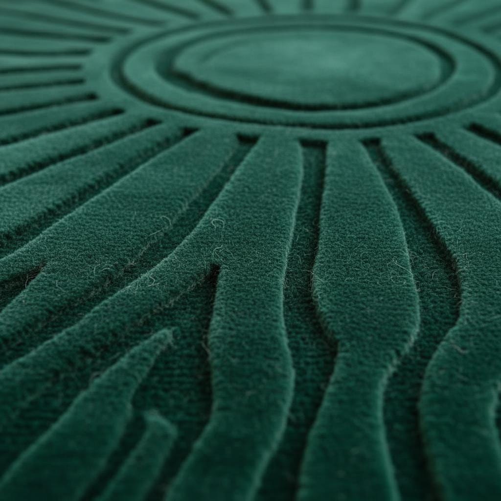 Round Hand Tufted Rug – 6x6/8x8 Green Floral Wool Area Rug, 5x5 Modern ...