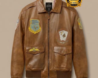 Vintage 1990s Avirex U.S. Navy Type G-2 Genuine Leather Flight