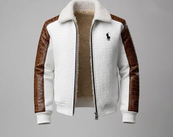 Echtleder-Polojacke: Bomberjacke, Winter-Casual