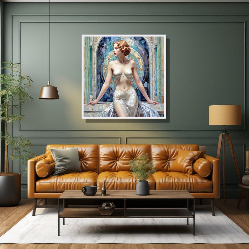 Elegant Art Deco Woman, Vintage Glamour Canvas, 1920s Style Wall Art ...