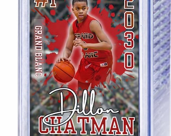 Personalized Basketball Trading Card | Custom Athlete Photo, Magnetic Case. FREE 2nd COPY (Limited Time)