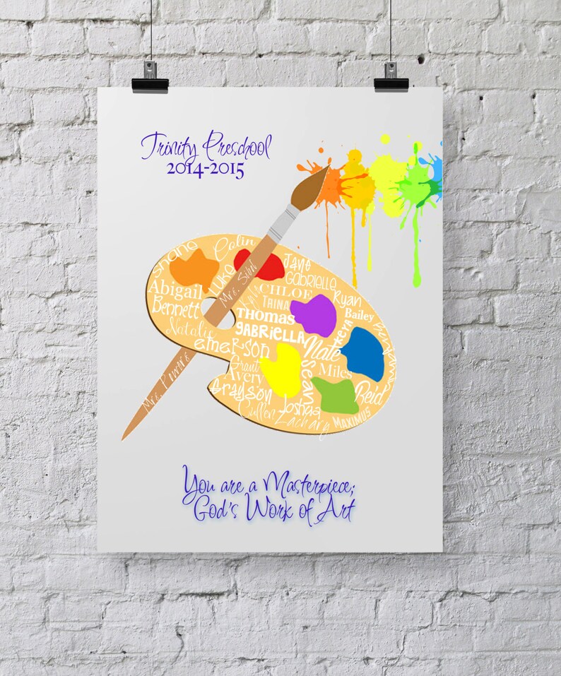 PRINTABLE Teacher Art Print Typography Art Personalized - Etsy