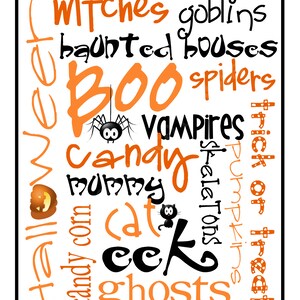 PRINTABLE Halloween Subway Art Printable Halloween Art - Etsy