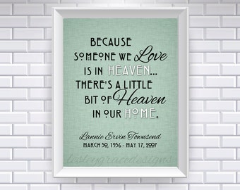 Someone in Heaven... Typography Art, 11x14