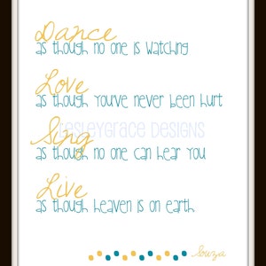 Typography, Souza Quote, 11x14, digital print image 1