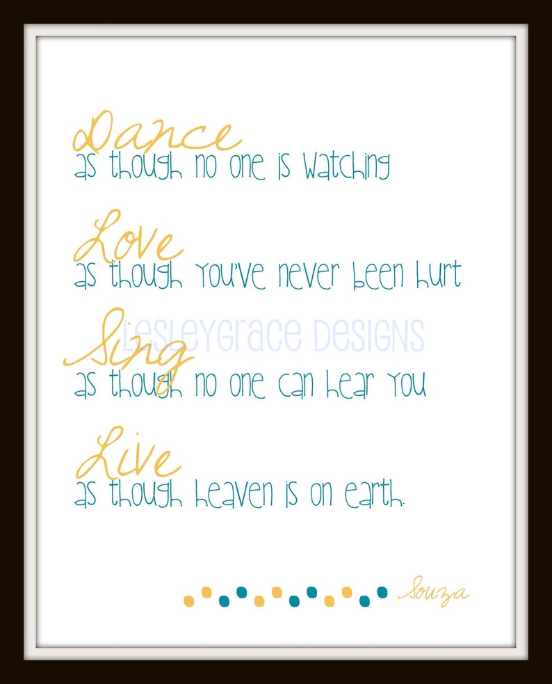 Typography, Souza Quote, 11x14, digital print image 1