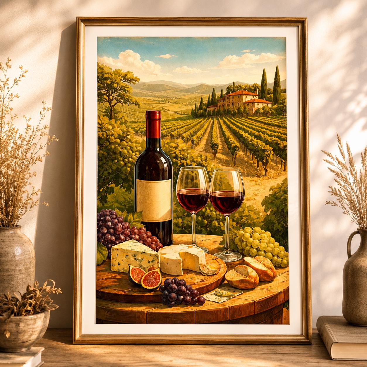 Retro Winery Poster - Etsy