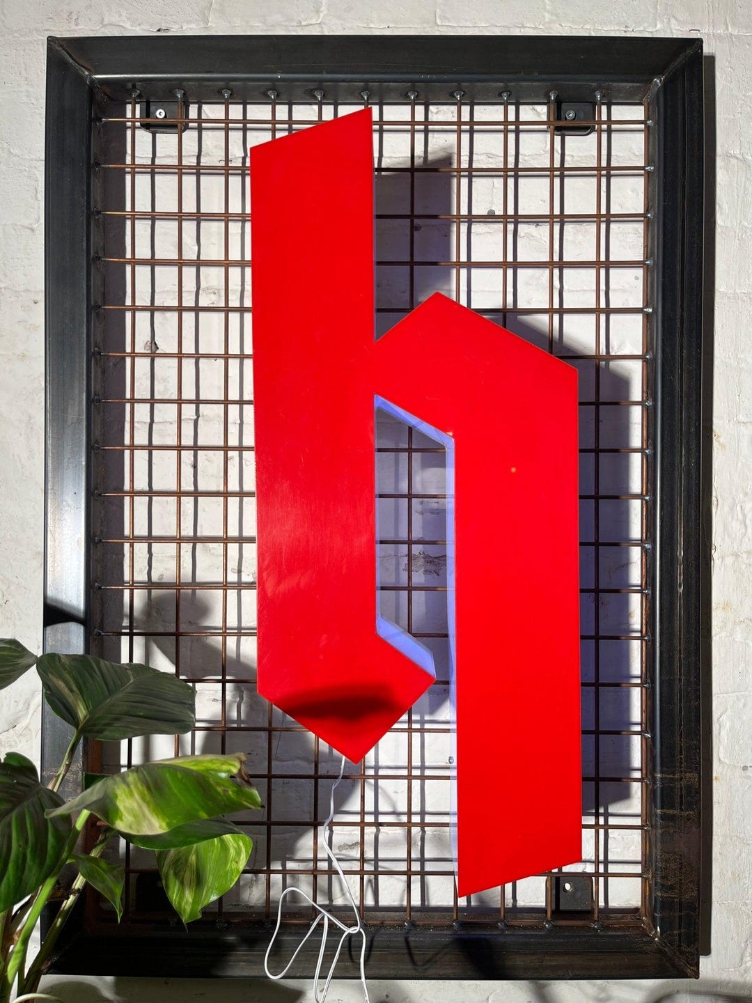 Vintage Illuminated Letter H – Original Neon Sign | Industrial Decor ...