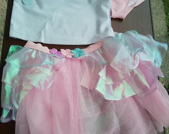 Cat & Jack 2T Unicorn 3pc Swimsuit Set Top Tutu Swim Skirt Bottoms Pastel Pink