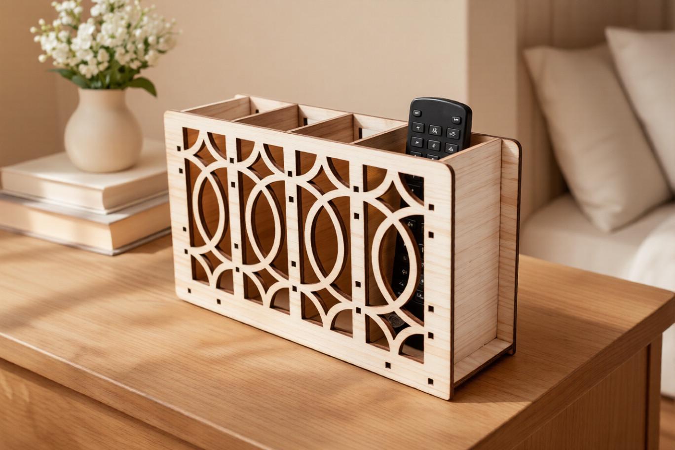 10 Remote Control Holder SVG Bundle, Laser Cut Organizer SVG, Glowforge ...