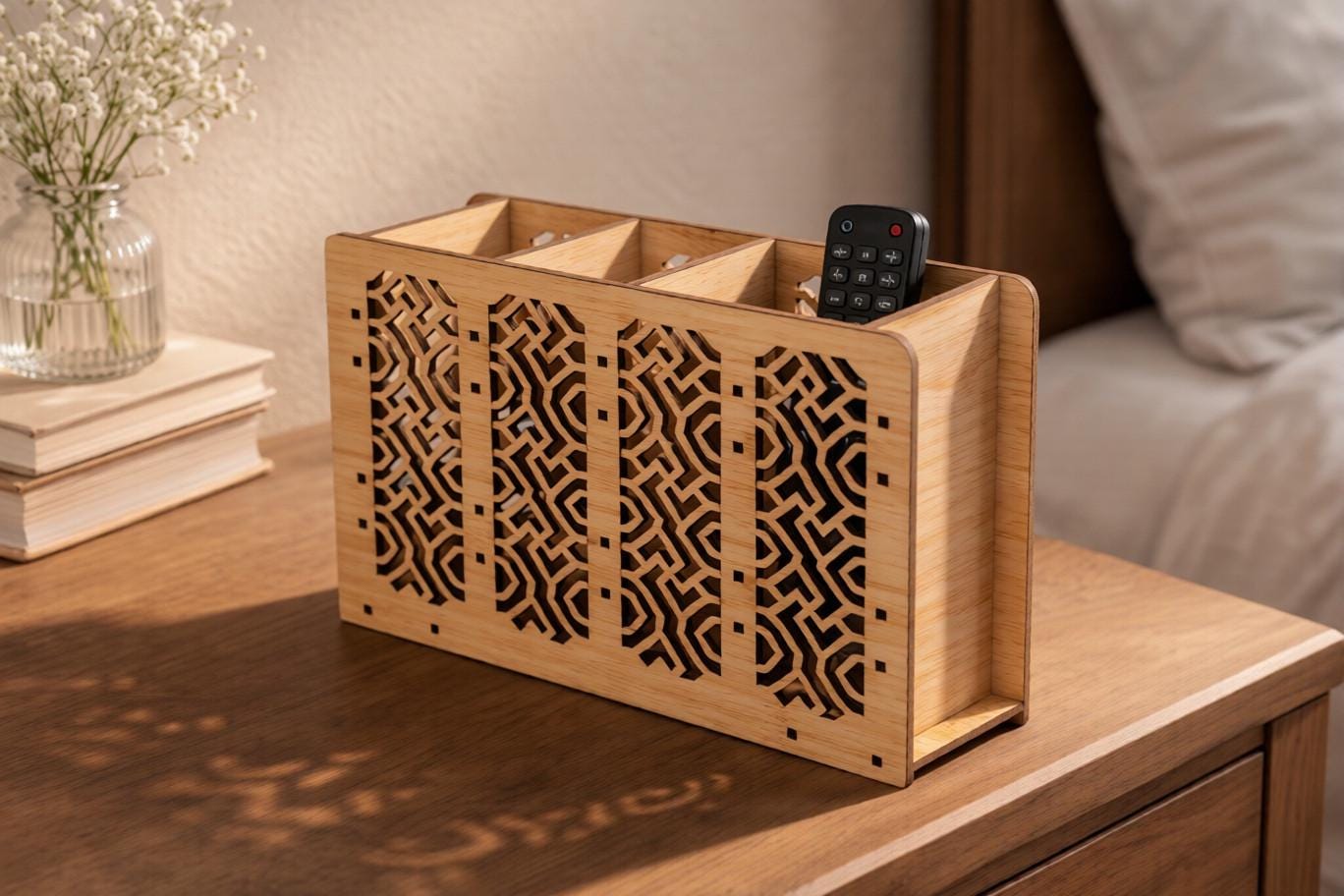 10 Remote Control Holder SVG Bundle, Laser Cut Organizer SVG, Glowforge ...
