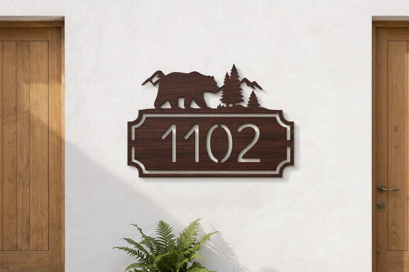 House Address Sign Svg Bundle, Laser Cut House Number Signs, Wooden ...