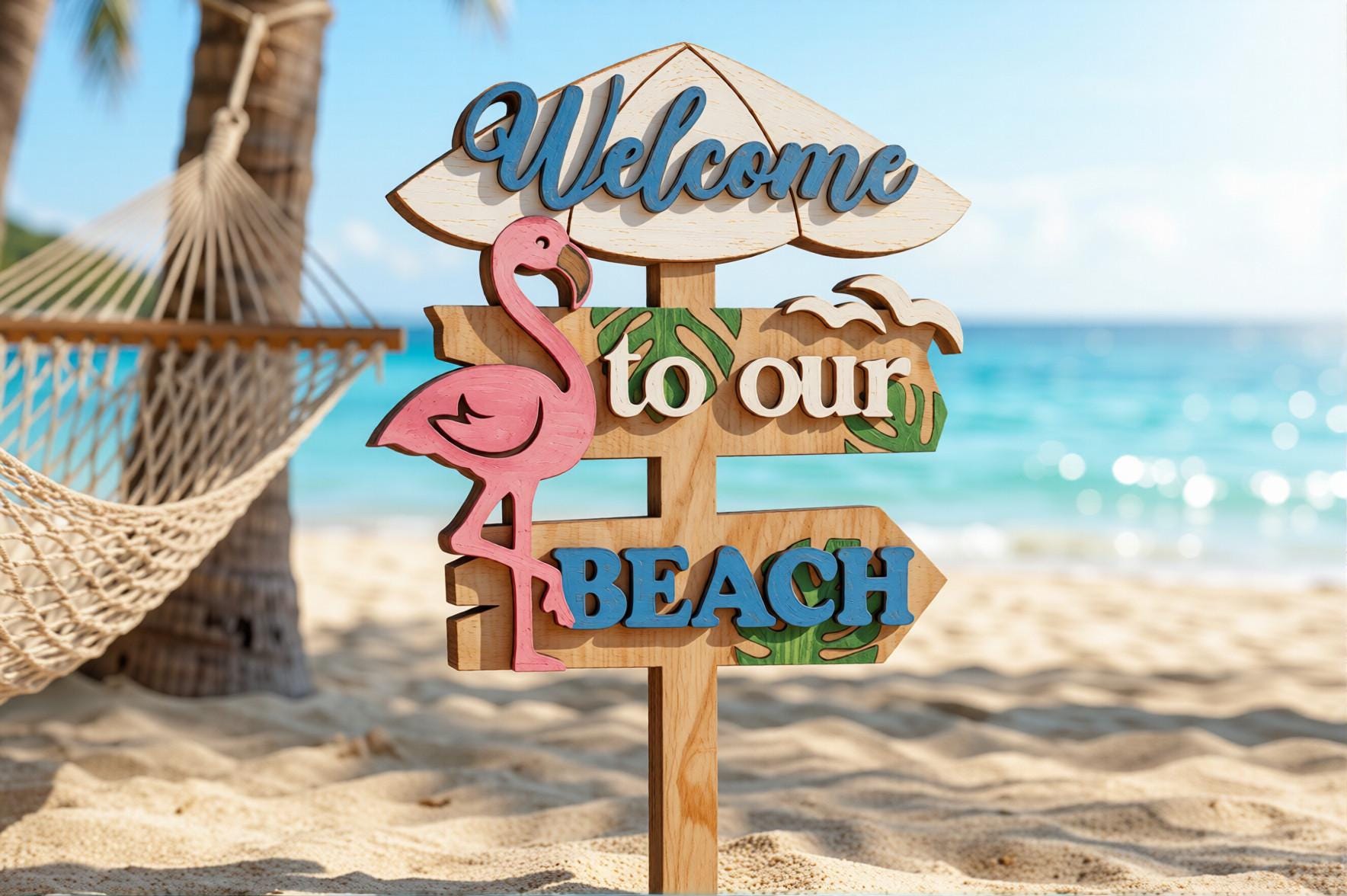 Vip Beach Sign 10 Summer Beach Sign SVG Bundle, Layered Beach Door Hanger SVG, Coastal ...