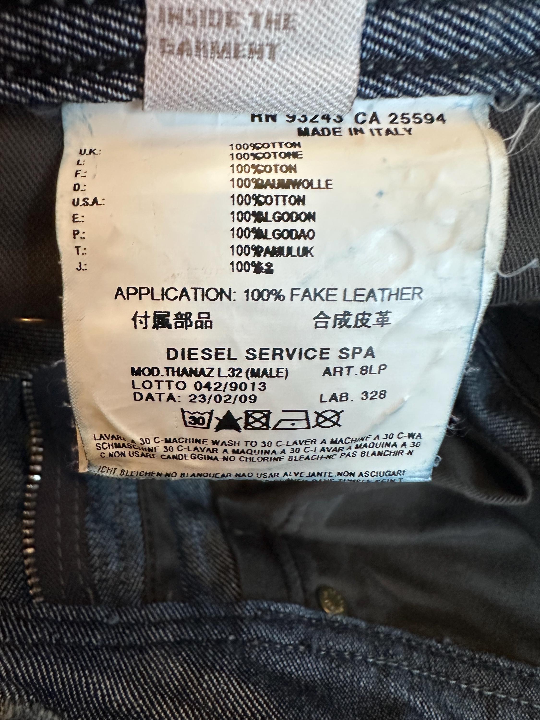 Y2K Diesel Thanaz Jeans Made in Italy 34x32 Slim Tapered Denim - Etsy