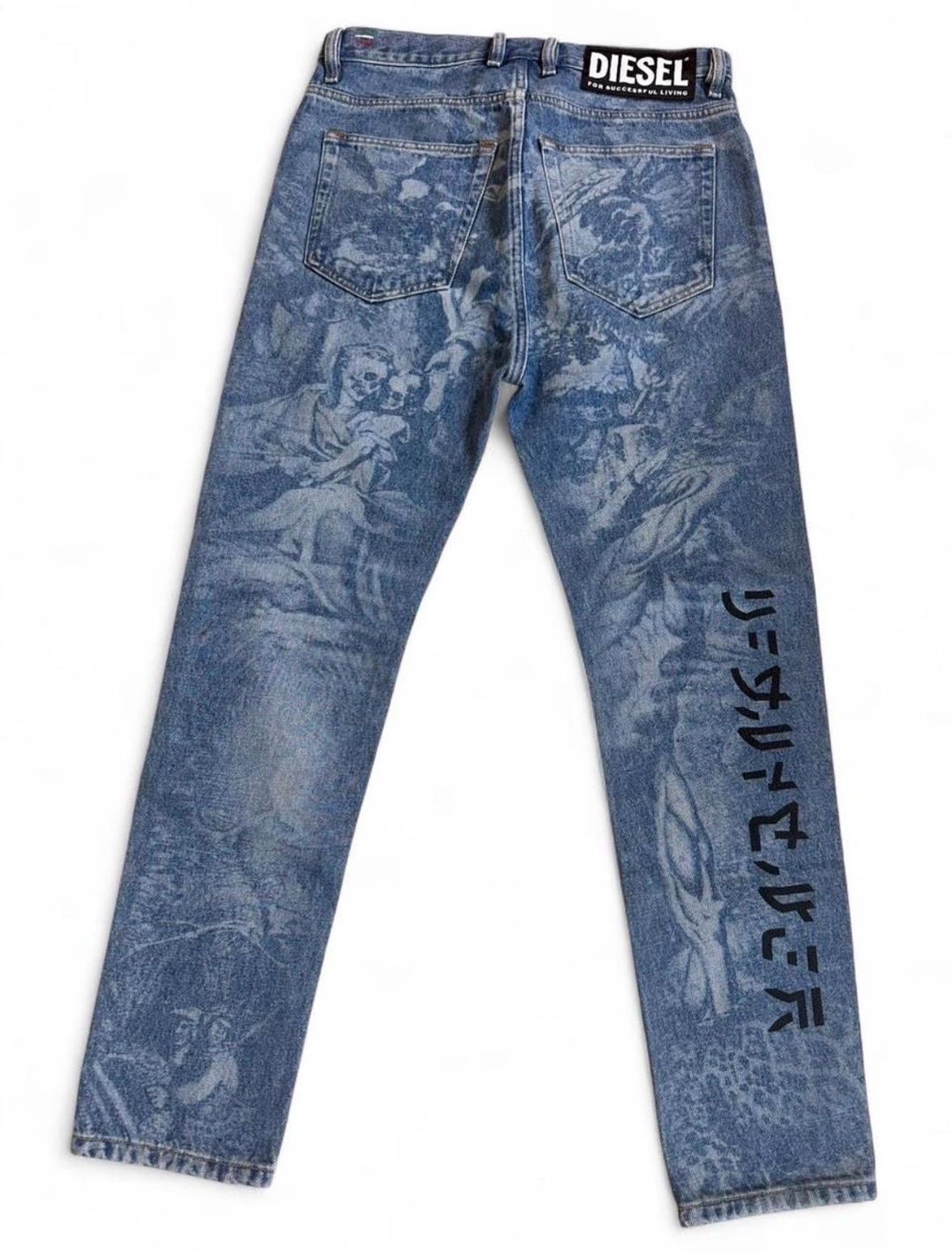 Diesel D-vider Dante Inferno Jeans – Y2K Art Denim – 29x30 (tagged