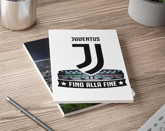 Cuaderno con el escudo de la Juventus FC / Cuaderno de notas A5 del estadio de fútbol, Fino Alla Fine