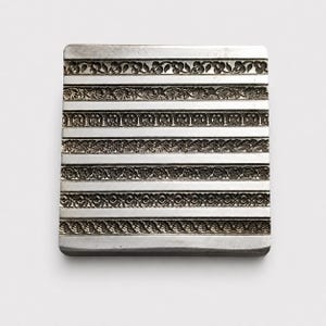 Matriz de arame floral com 7 padrões | Ferramenta para fabricação de joias | Bloco de relevo de arame Gallery de 5 mm | Ferramenta para padrões de ourivesaria