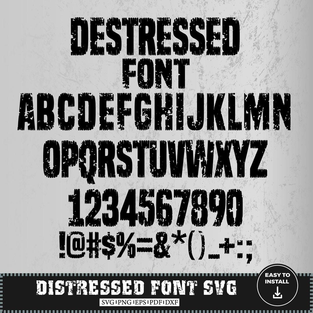 Distressed Font Svg, Distressed Svg, Grunge Svg, Alphabet Letters Svg ...