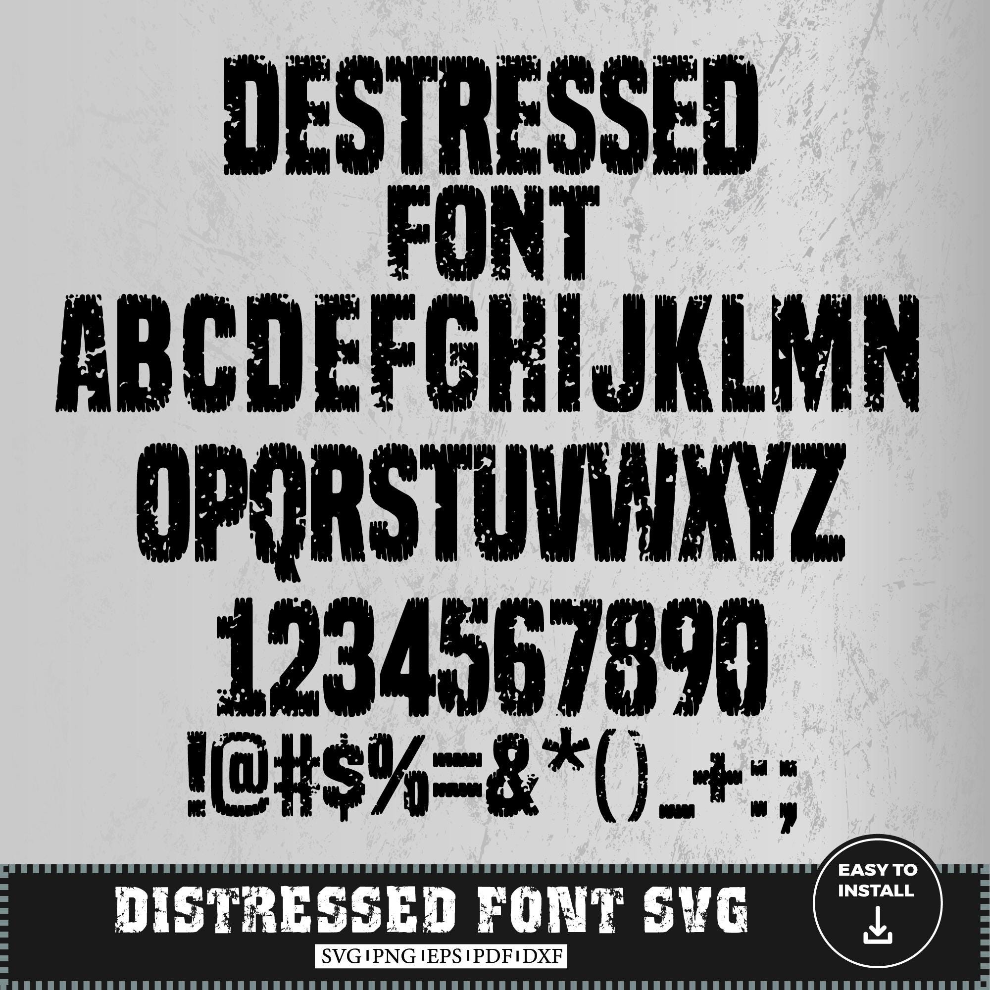 Stunned Lettering Svg Distressed Font Svg, Distressed Svg, Grunge Svg, Alphabet Letters Svg ...