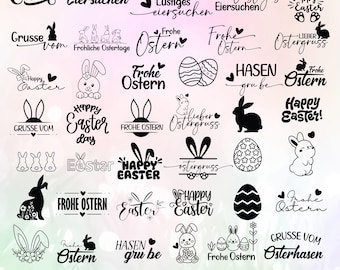 German Easter SVG Bundle, Funny German Sayings, Cricut & Silhouette (Digital Download)