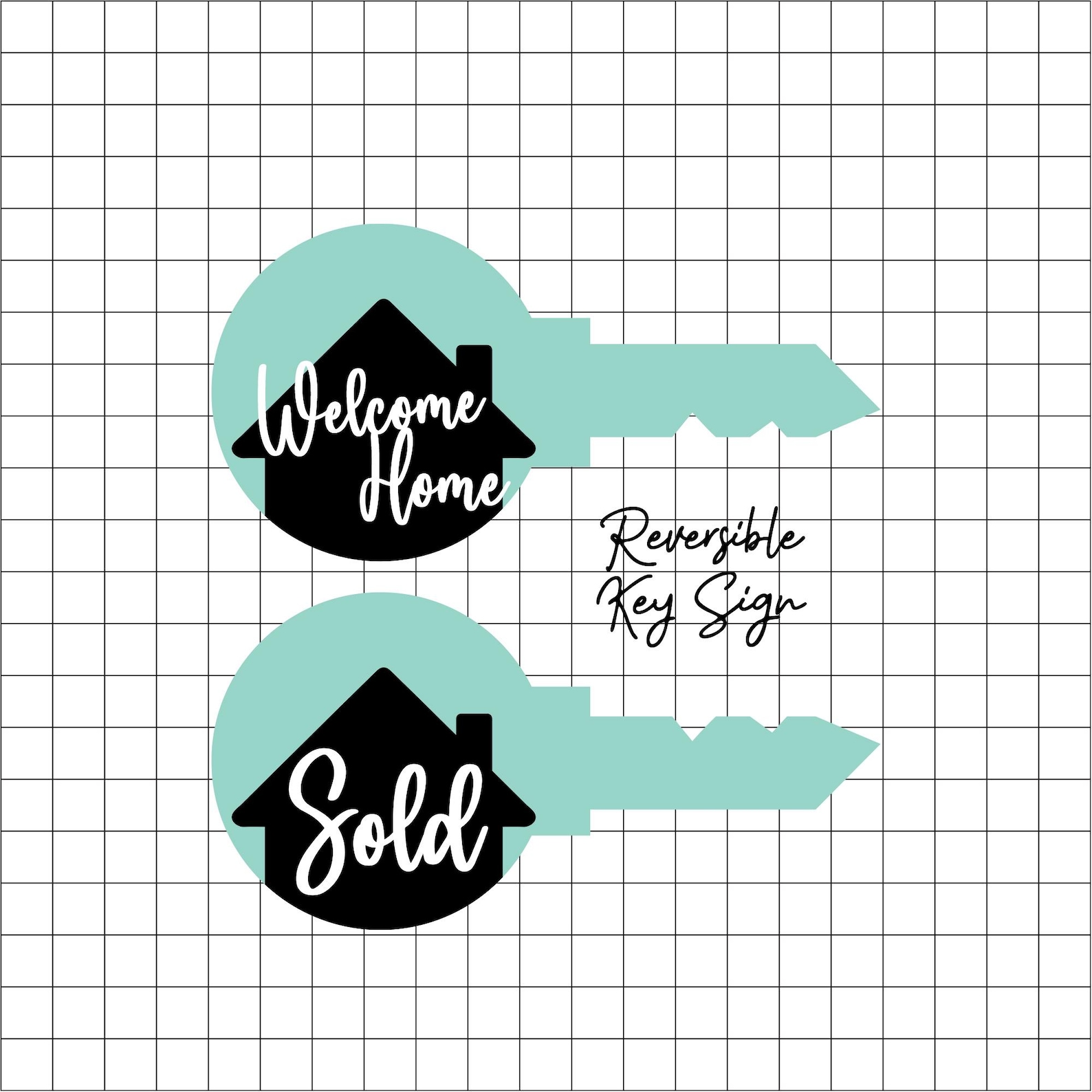 Realtor Key SVG, Reversible Sold/welcome Home Sign, Glowforge Laser ...