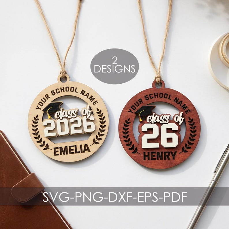 Personalized Class of 2026 Graduation Ornament Laser Cut, Custom Name ...