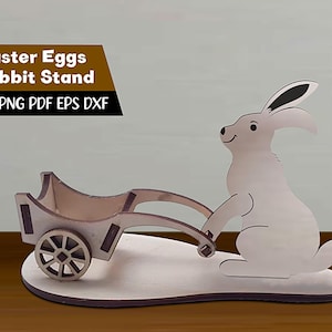 Bunny Easter Egg Holder Stand, Laser Cut File (svg, eps, pdf, png, dxf)