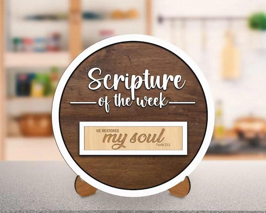 Scripture of the Week Interchangeable Sign: Christian Laser Cut SVG ...