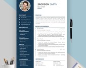 Professional CV Template, Modern Resume Design for Word, Pages & Canva, Instant Download