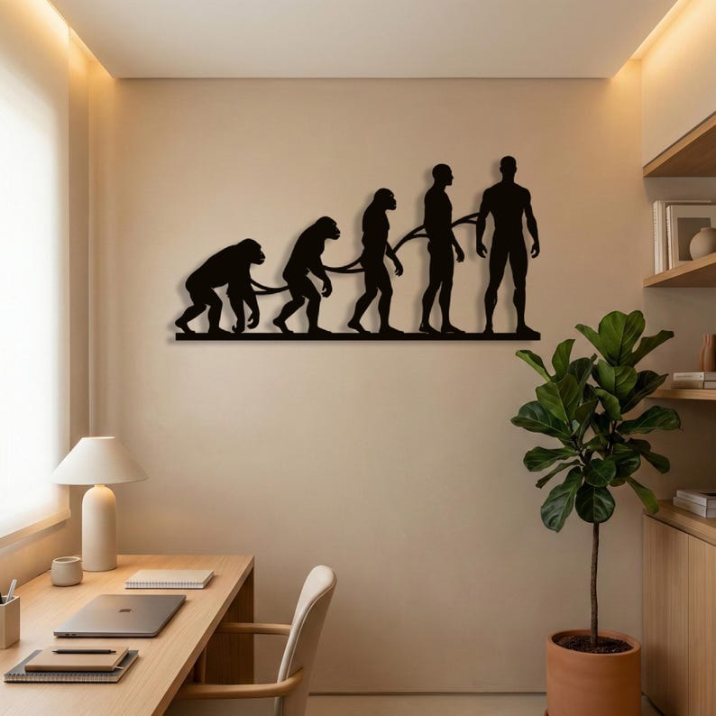 Human Evolution Metal Wall Art - Etsy