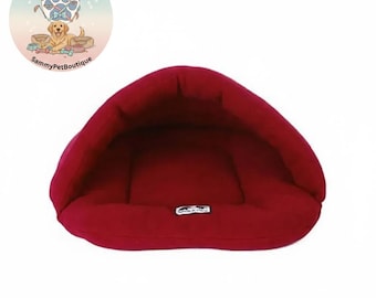Lit troglodyte pelucheux pour animal de compagnie, nid douillet à capuche pour chat, couchage pour petit chien