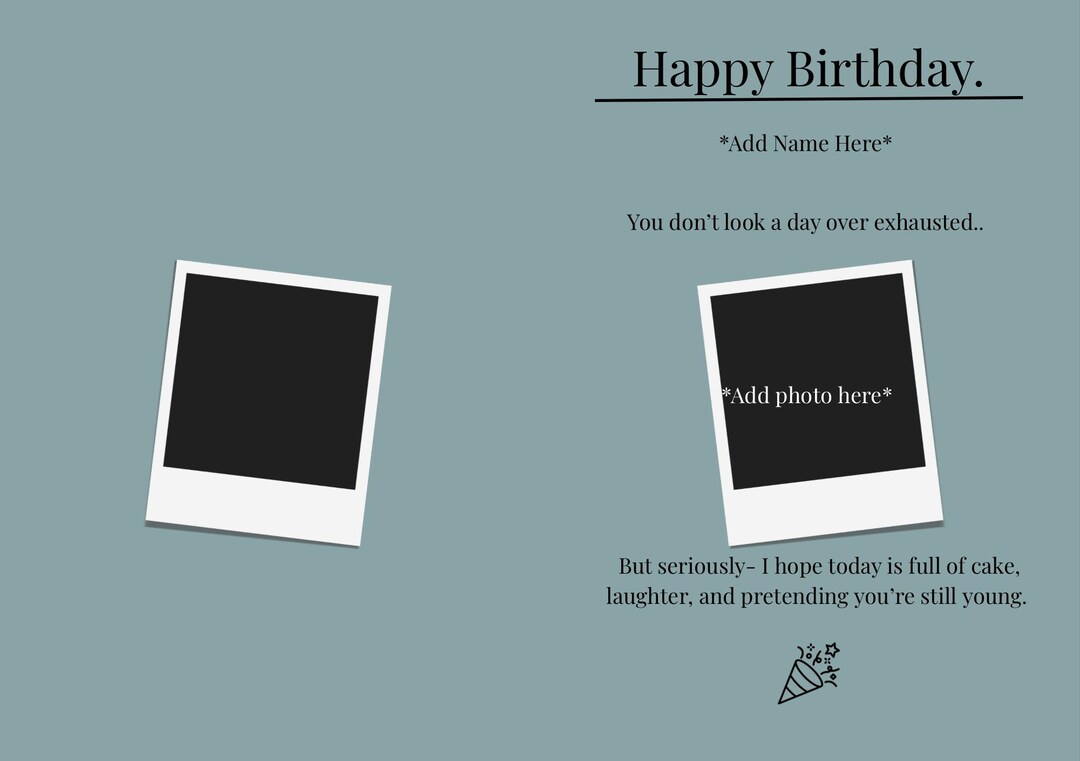 Funny Birthday Card for Him | Printable Male Birthday Card | Canva ...